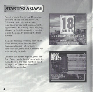 Jeu EIGHTEEN 18 Wheeler sur Sega Dreamcast NTSC-J (CD seul, non rayé