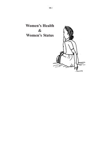 18-1




Women’s Health
     &
Women’s Status
 