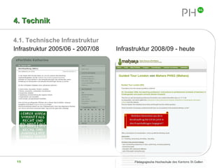 4. Technik 4.1. Technische Infrastruktur  Infrastruktur 2005/06 - 2007/08 Infrastruktur 2008/09 - heute 
