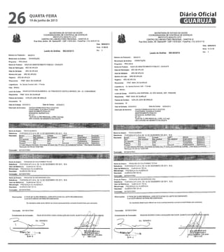 quarta-feira
19 de junho de 2013
26 GUARUJÁ
Diário Oficial
 