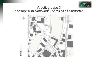 Arbeitsgruppe 3
Konzept zum Netzwerk und zu den Standorten
 