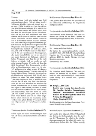 19. LTG-Sitzung am 8. Juli 2010