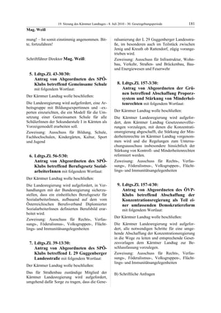 19. LTG-Sitzung am 8. Juli 2010