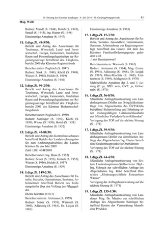 19. LTG-Sitzung am 8. Juli 2010