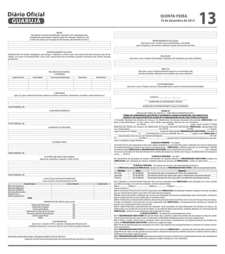 Diário Oficial
GUARUJÁ

quinta-feira

19 de dezembro de 2013

METAS
(Resultados, em geral quantificados, das ações com a população alvo,
estabelecidos para atingir o objetivo geral. Por exemplo: reduzir em 10%
o índice de crianças em situação de desnutrição, até dezembro de 201x).

13

MONITORAMENTO DAS AÇÕES:
(descrever como o Projeto será acompanhado e controlado:
ações, frequência, documentos utilizados e quem irá executar esta fase)

DESENVOLVIMENTO DA AÇÃO:
(Detalhamento do projeto pedagógico para atingir os objetivos e metas: quem será responsável pela execução, tipo de atividade, com quem será desenvolvido, como, local, características dos envolvidos, quando necessários, dia, horário, duração,
período etc.)

AVALIAÇÃO:
(descrever como o Projeto será avaliado: indicadores de resultados que serão utilizados)

RECURSOS NECESSÁRIOS:
1) HUMANOS:

IMPACTO:
(descrever como o Projeto pretende impactar a comunidade onde
será desenvolvido: indicadores de resultados que serão utilizados)

Cargo/Função

Quantidade

Formação/Qualificação

Existentes

Necessários
SUSTENTABILIDADE:
(descrever como o Projeto será terá continuidade após o prazo do financiamento pretendido)

2) MATERIAIS:
(gás, luz, água, material de limpeza, higiene, escritório, transporte, alimentação, utensílios, medicamentos etc.)

GUARUJÁ, _______/_______/_______
____________________________________________
ASSINATURA DO RESPONSÁVEL TÉCNICO
_____________________________________________
ASSINATURA DO REPRESENTANTE LEGAL DA ENTIDADE:

GASTO MENSAL: R$
3) RECURSOS DIDÁTICOS

(Anexo 2)
RESOLUÇÃO CMDCA Nº. 0XX/2013 - CONCURSO DE PROJETOS II/2013.
TERMO DE COMPROMISSO QUE ENTRE SI CELEBRAM O CONSELHO MUNICIPAL DOS DIREITOS DA
CRIANÇA E DO ADOLESCENTE DO GUARUJÁ E A ORGANIZAÇÃO SOCIAL EXECUTORA DO PROJETO
O Conselho Municipal dos Direitos da Criança e do Adolescente do Guarujá, doravante denominado CMDCA/GJA, com
sede na Rua Montenegro, nº. 455, Centro, nesta cidade, representado neste ato por seu Presidente, __________________
______________________, RG SSP/SP ____________________ CPF/MF _______________, tendo como anuente o Fundo
Municipal dos Direitos da Criança e do Adolescente de Guarujá, doravante denominado FMDCA/GJA, representado pela
sua Coordenadora, ____________________________, RG SSP/SP__________________, CPF/MF _____________ e a Organização Executora do Projeto, ______________________, doravante denominada ORGANIZAÇÃO EXECUTORA, com sede na
________________________, nº. ____, neste Município, inscrita no CNPJ/MF sob o nº. _______, registro neste CMDCA/GJA nº
____ representada neste ato por seu Presidente/Dirigente _______________________________________________, RG SSP/
SP ______________________, CPF/MF nº. __________________, ajustam entre si o presente Termo de Compromisso, nas cláusulas e condições a seguir dispostas.
CLÁUSULA PRIMEIRA – Do objeto
O presente Termo de Compromisso tem como objeto estabelecer os procedimentos para a utilização dos recursos financeiros
do Fundo Municipal dos Direitos da Criança e do Adolescente – FMDCA/GJA, conforme disposto na Lei Municipal 3.382/06,
transferidos pelo CMDCA/GJA à ORGANIZAÇÃO EXECUTORA, para cumprimento do projeto ____________, com o repasse
de recursos aprovado em Reunião Ordinária do Conselho Municipal dos Direitos da Criança e do Adolescente de Guarujá, de
xx de ____ de 201X.
CLÁUSULA SEGUNDA – Do valor
Em decorrência da aprovação do projeto mencionado na clausula primeira, a ORGANIZAÇÃO EXECUTORA receberá do
CMDCA/GJA, para realização do mesmo, mediante repasse de recursos do FMDCA/GJA, a verba no valor de R$ _________
(________________________).
CLÁUSULA TERCEIRA – Do repasse de recursos e da movimentação financeira
3.1 O CMDCA/GJA, através do FMDCA/GJA, repassará os recursos à ORGANIZAÇÃO EXECUTORA conforme programação abaixo:

GASTO MENSAL: R$
4) SERVIÇOS DE TERCEIROS:

5) ESPAÇO FÍSICO:

GASTO MENSAL: R$
6) OUTROS RECURSOS NECESSARIOS
(descrever, quantificar e apontar o valor em R$):

Parcelas
Primeira
Segunda
Terceira

GASTO MENSAL: R$

Especificação
Recursos humanos
Recursos Materiais
Recursos Didáticos
Serviços de terceiros
Espaço Físico
Outros (especificar)
Total

CUSTO TOTAL DO PROJETO PROPOSTO
(custo mensal e anual da proposta em R$):
Custo mensal

ORIGEM DOS RECURSOS (valor anual):
Subvenção Municipal
Subvenção Estadual
Subvenção Federal
Subvenção ou doação de terceiros
Recursos próprios da Instituição
Outros (especificar)
TOTAL

R$
R$
R$
R$
R$
R$
R$

CONTRAPARTIDA
(descrever e calcular em R$ o valor da contrapartida oferecida pela
entidade proponente, no mínimo 20% do custo total do projeto proposto):

PARCERIAS ENVOLVIDAS PARA O DESENVOLVIMENTO DESTE PROJETO
(explicitar de que forma/momento/ações de envolvimento dos parceiros no Projeto):

Custo anual

Valor
R$ XX.000,00
R$ XX.000,00
R$ XX.000,00

Repasse
Até quinze dias após a assinatura do Termo de Compromisso
Na primeira semana do quinto mês, após o recebimento da primeira parcela.
Na primeira semana do nono mês, após o recebimento da primeira parcela.

3.1 O depósito e a movimentação financeira dos recursos repassados pelo FMDCA/GJA serão efetuados em conta corrente
específica do projeto, em nome da entidade, conforme dados abaixo:
Banco ________ Código nº. ____________ Agência __________ Código nº. _______
Conta corrente nº. ____________________
3.2 O movimento financeiro dos recursos repassados pelo FMDCA/GJA será efetuado mediante cheques nominais, assinados
por seu representante legal ou por quem ele especialmente designar.
3.3 Não somos permitidas a utilização dos recursos em finalidades diversas das estabelecidas neste instrumento, conforme o
plano de aplicação de recursos explicitado no presente termo.
3.4 Os rendimentos eventualmente auferidos através de aplicações financeiras feitas com os recursos de que trata esta cláusula serão considerados como parte dos recursos repassados pelo CMDCA/GJA e, consequentemente, deverão ser tratados de
acordo com as disposições deste instrumento.
3.5 Os saldos financeiros eventualmente não utilizados, serão restituídos ao Fundo Municipais dos Direitos da Criança e do
Adolescente, por ocasião da conclusão do objeto ou da extinção deste instrumento, mediante depósito na conta bancária do
FMDCA/GJA, conforme os procedimentos para prestação de contas.
CLÁUSULA QUARTA – Da aplicação e da prestação de contas
4.1 A ORGANIZAÇÃO EXECUTORA terá até 20 (vinte) dias, contados a partir do primeiro dia útil posterior à data do recebimento da primeira parcela, para iniciar sua aplicação na finalidade estabelecida neste termo de compromisso.
4.2 As faturas, recibos, notas fiscais e quaisquer outros documentos comprobatórios de despesas deverão ser emitidos em
nome da ORGANIZAÇÃO EXECUTORA, conforme as exigências legais.
4.3 A forma de apresentação das prestações de contas e dos relatórios de acompanhamento é a prevista nos anexos do presente instrumento.
4.5 A ORGANIZAÇÃO EXECUTORA encaminhará para análise do CMDCA/GJA, 15 (quinze) dias antes da data prevista para o
pagamento de cada uma das parcelas de que tratam a cláusula terceira acima, relatório financeiro e relatório técnico sobre o
andamento do projeto naquele período.
4.6 A ORGANIZAÇÃO EXECUTORA apresentará prestação de contas ao final do ano, independentemente, das prestações de
contas previstas no presente instrumento, quando o projeto ultrapassar o ano calendário.

 