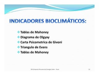 ESTUDIO CLIMATICO DE VILCALLAMAS ARRIBA Y ANALISIS DE INDICADORES BIOCLIMATICOS DE APLICACION POTENCIAL