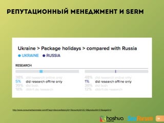 16
http://www.consumerbarometer.com/#?app=discover&storyId=1&countryId=22,18&productId=31&pageId=2
РЕПУТАЦИОННЫЙ МЕНЕДЖМЕНТ И SERM
 