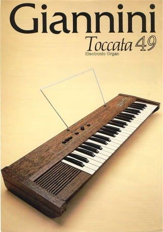 Catálogo Giannini Teclados 1978 (Tocatta 49)