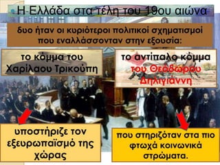 Η Ειιάδα ζηα ηέιε ηνπ 19νπ αηώλα
 