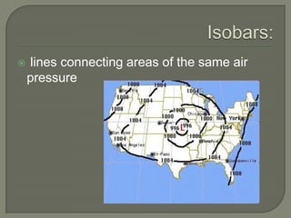  lines connecting areas of the same air
pressure
 
