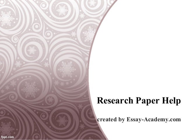 Research paper assistance