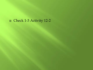  Check 1-3 Activity 12-2
 