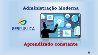 Administração Moderna
15
Aprendizado constante
 
