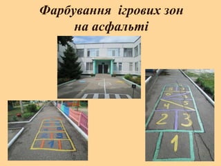 Фарбування ігрових зон
на асфальті
 