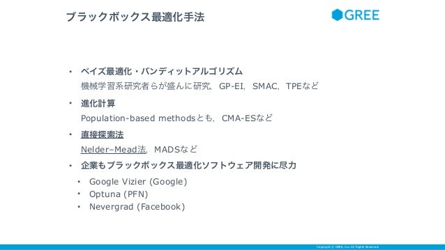 ブラックボックス最適化とその応用 Slide 7