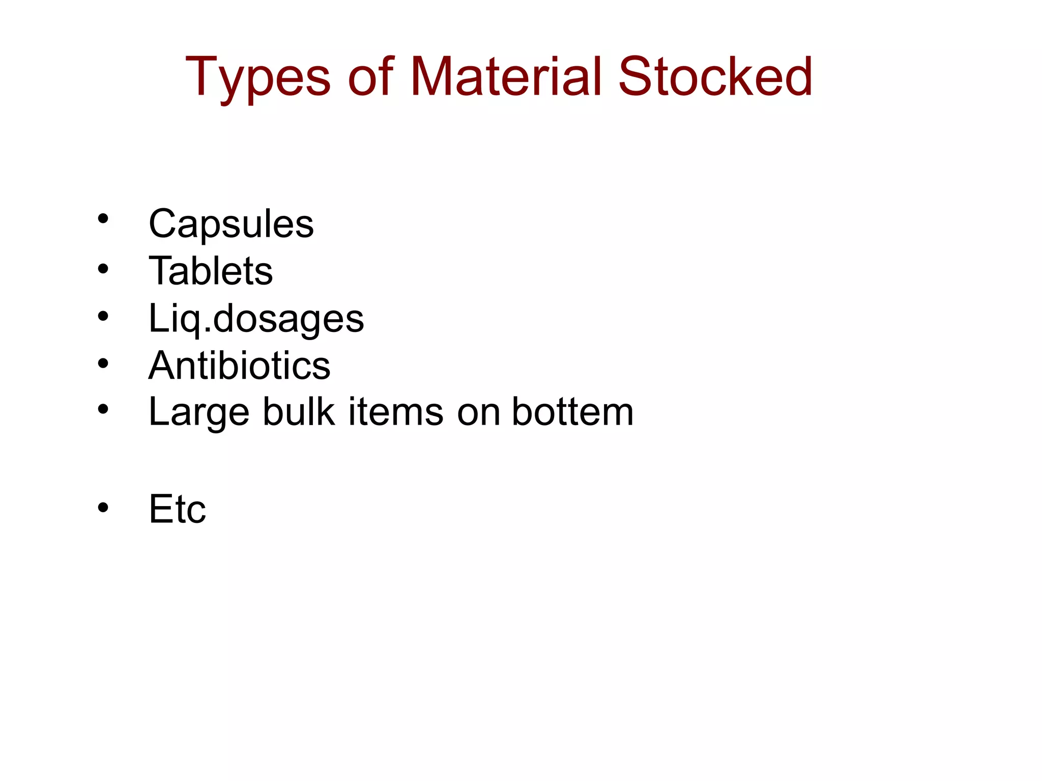 Drug store management and inventory control | PPTX