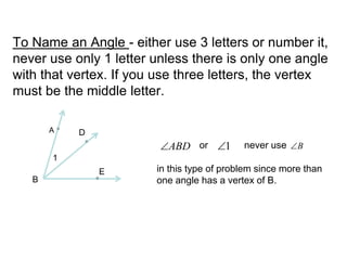 19.1 Angles formed by intersecting lines.ppt