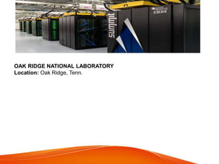 OAK RIDGE NATIONAL LABORATORY
Location: Oak Ridge, Tenn.
 