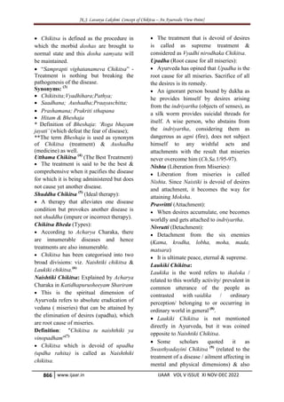AYURVEDIC MANAGEMENT OF MANASIKA ROGA WITH REFERENCE TO ACHARA RASAYANA ...