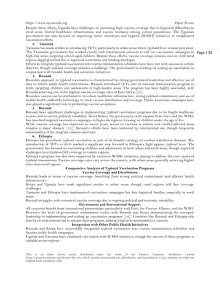 Comparative Study of Vaccination Programs against Typhoid Fever in East ...