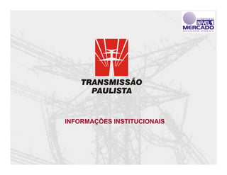 INFORMAÇÕES INSTITUCIONAIS
 
