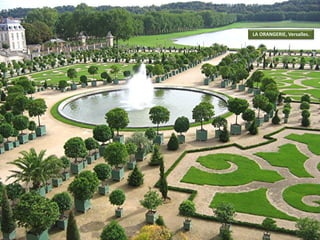 Se encuentra situado a 20 kilómetros de París, y fue
construido en la segunda mitad del siglo XVII por los
arquitectos Louis Le Vau y Jules Hardouin-Mansart
en distintas fases. Las distintas dependencias se
estructuran de acuerdo con el recorrido diario del
rey, y algunas de ellas no eran accesibles a los
cortesanos. Dos estancias destacan sobre las demás,
la Capilla Real y la Galería de Espejos, ambas
construidas por Mansart.
Algunas zonas del palacio fueron modificadas
posteriormente, durante los reinados de Luis XV y
Luis XVI.
CAPILLA REAL, VERSALLES. Mansart, 1698-1703.
 