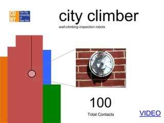 city climber
wall-climbing inspection robots




                    100
                   Total Contacts   VIDEO
 