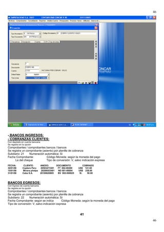 19. Comprobantes Bancos