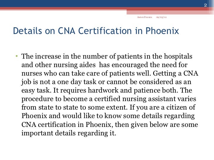 19. details on cna certification in phoenix