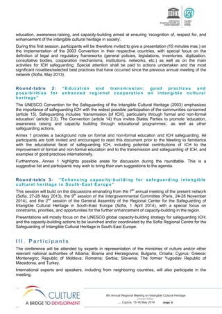 Final agenda: Eighth Annual Meeting of the South East European Experts ...