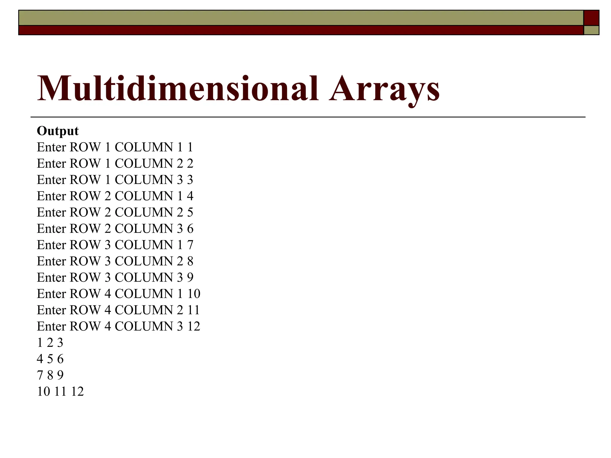 19-Lec - Multidimensional Arrays.ppt