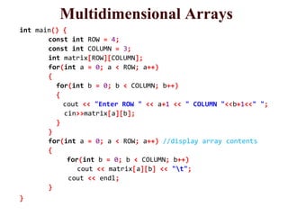 19-Lec - Multidimensional Arrays.ppt