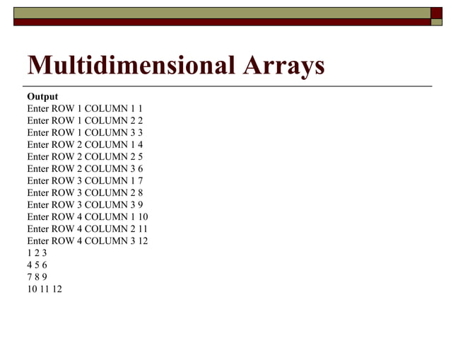 19-Lec - Multidimensional Arrays.ppt