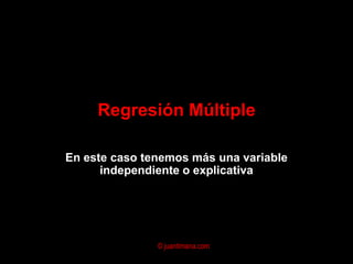 Resultado de una Regresión SimpleEcuación de regresión simpleEl precio se incrementa en 34.9 por pie2La pendiente es significativaLa variable área capacidad predictivaLa correlación es positiva igual que la pendienteError estándar del modelo de regresiónEl área explica el 48% de la variación del precio