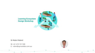 getglasshouse.com.au
Dr Robin Petterd
M: +61 419 101 928
E: robin@sproutlabs.com.au
 