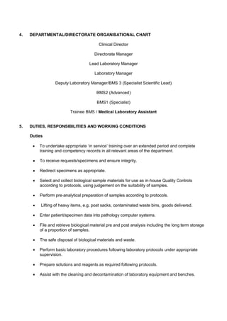 Lab Manager Tasks Job Description For Medical Laboratory Assistant | PDF