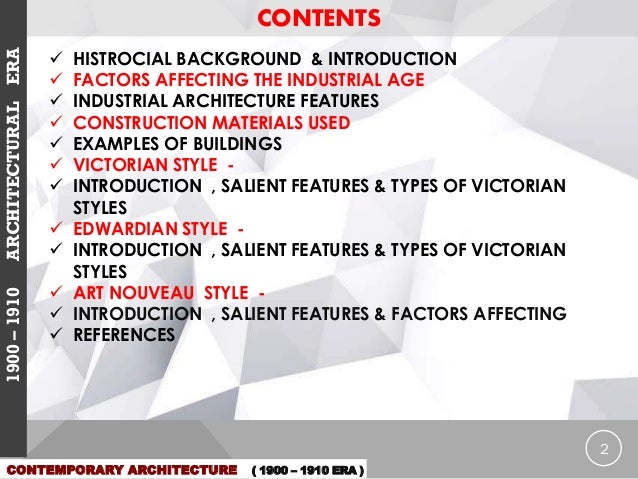 Contemporary Architecture (1900 1910) globally Contemporary Architecture (1900 1910) globally