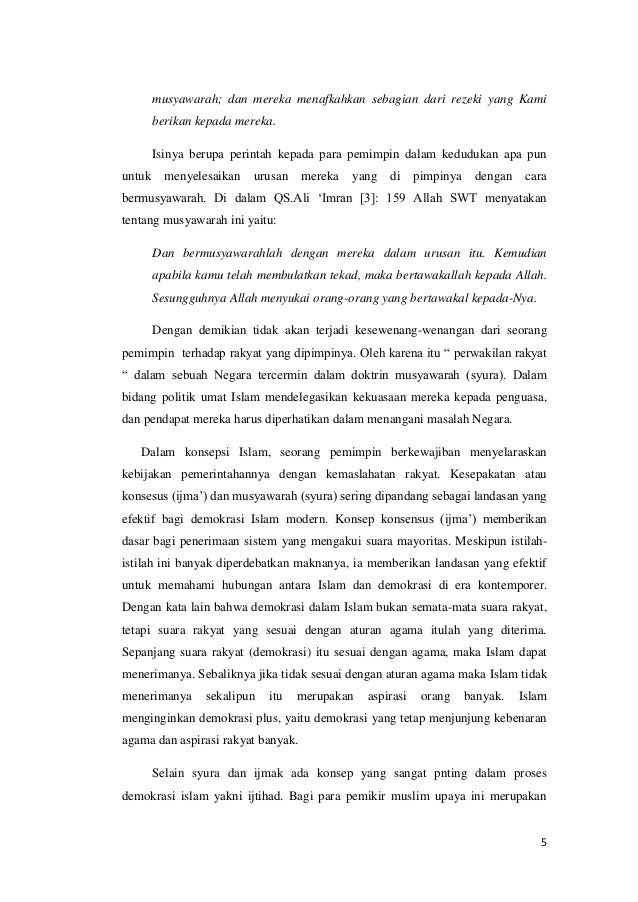 190036587 Makalah Demokrasi Dalam Islam