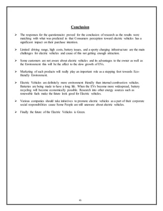 A study of consumer buying behaviour towards electric vehicles | DOCX