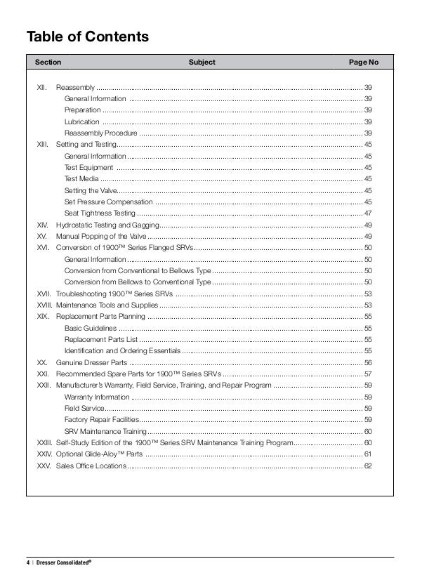 1900 Maintenance Manual Consolidated Pressure Relief Valves