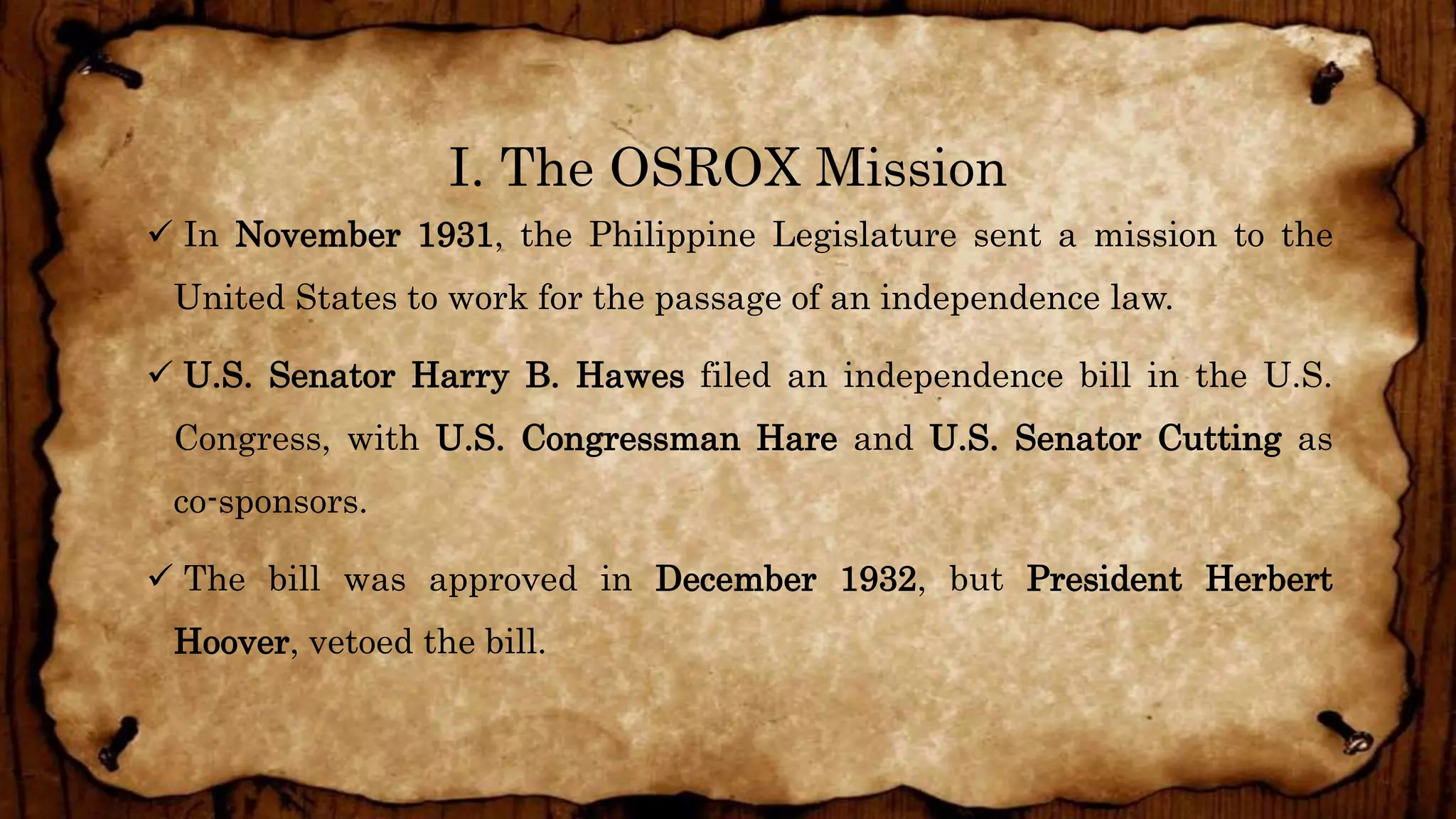 American Colonization Period in the Philippines (1901-1935) | PPTX