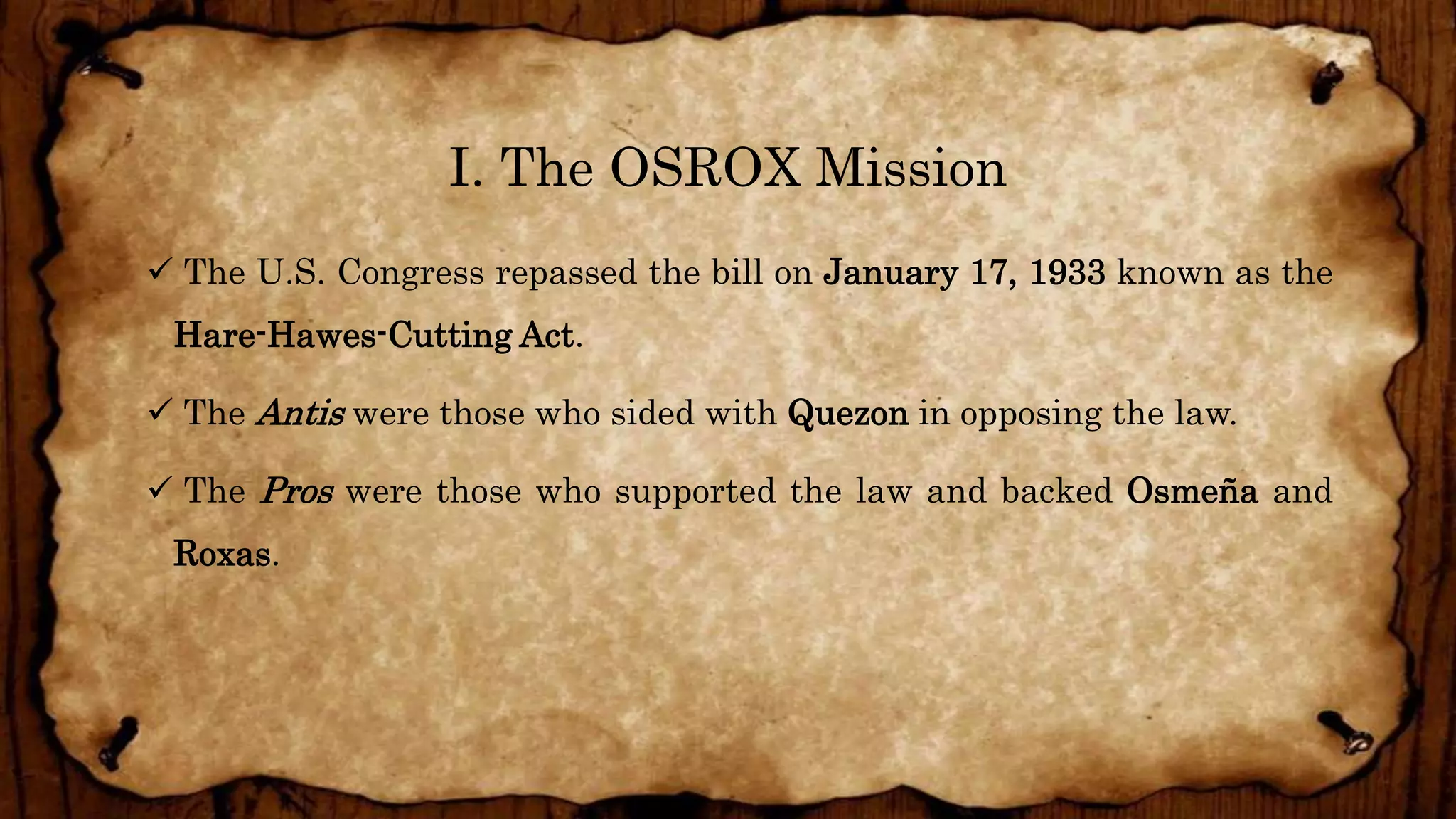American Colonization Period in the Philippines (1901-1935) | PPTX
