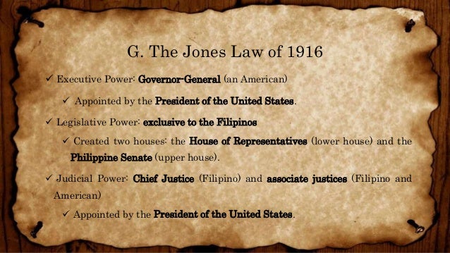 american colonization period in the philippines 1901 1935 jones act 1916
