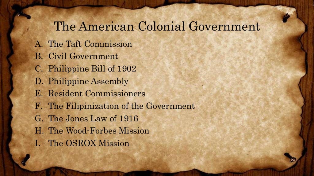 American Colonization Period in the Philippines (19011935)