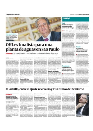 Negocio  Estilo de Vida   19 de enero de 2011                                                                                                  EMPRESASBOLSA 9




Infraestructuras
                                                                                                                                                Construcción
                                                                                                                                                La compañía considera
REDACCIÓN                                                                                                                                       que el mercado inmobilia-
empresas@neg-ocio.com                                                                      LA CIFRA                                             rio español sigue siendo
                                                                                                                                                un reto para 2011


                                                                                           2.000
                                                                                           millones de euros
                                                                                              Es la inversión aproxi-      Diversos servicios
                                                                                           mada que ha llevado a cabo
                                                                                           Sacyr Vallermoso en Chile
                                                                                           desde su llegada al país la-
                                                                                           tinoamericano, en 1996. La
                                                                                           compañía de construcción y
                                                                                           servicios ha realizado nume-
                                                                                           rosos proyectos de obra civil
                                                                                           y también de infraestructu-
                                                                                           ra minera.
                                 Luis del Rivero, presidente de Sacyr Vallehermoso. A.N.




                                                                                                                                                               AGENCIAS
 