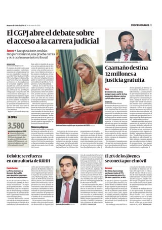 28                                                                                        19 de enero de 2011    Negocio  Estilo de Vida




PROFESIONALES                                                              Knuth, premio Fronteras del Conocimiento
                                                                              El Premio Fundación BBVA Fronteras del Conocimiento en la
                                                                           categoría de Tecnologías de la Información y la Comunicación ha
                                                                           sido concedido al matemático estadounidense Donald E. Knuth.




                                                                                                          Valentí Pich. NGC
     Bufete


     ANÁLISIS

     BORJA
     MEC
                                                                                                          Economistas
                                                                                                          Valentí Pich anima a
                                                                                                          asegurar actitudes
                                                                                                          transparentes que lleguen
                                                                                                          con claridad a la sociedad




                                                                    HASS




                              EL FUTURO
                              En el Consejo
                                  La salida de Manuel Cas-
                              telo Branco de Cuatrecasas
                              ha puesto punto y ﬁnal a un
     La cultura               desencuentro que se ha-
                              bía agravado en los últimos
                              meses. El abogado deja su
                              puesto en el Consejo de Ad-
                              ministración y le sustituyen
                              en ese cargo Maria João Ri-
                              cou y Diogo Perestrelo, que
                              han asumido el mando en
                              Portugal.


                                                                                                                               REDACCIÓN




Resumen
El último mes de 2010
registró más de 70 ope-
raciones en España. ¿Un     Buen ﬁnal
respiro para la economía?




                                                             REDACCIÓN
 