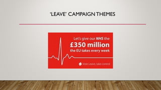 ‘LEAVE’ CAMPAIGN THEMES
 