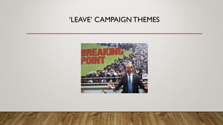 ‘LEAVE’ CAMPAIGN THEMES
 