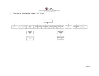 •

Estructura del Desglose del Trabajo – EDT (WBS)

Página 15

 