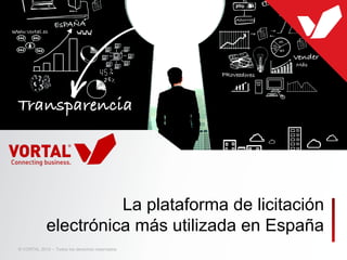 La plataforma de licitación
electrónica más utilizada en España
© VORTAL 2014 – Todos los derechos reservados

 
